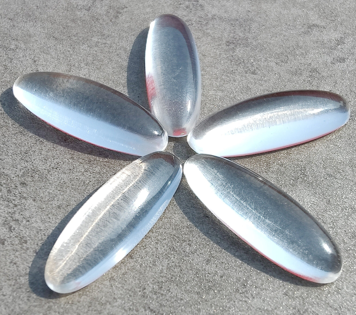 NATURAL CRYSTAL QUARTZ OVAL SHAPE CABOCHON FLAT BACK BIG OVAL SHAPE CALIBRATED GEMSTONES, ALL SIZES AVAILABLE