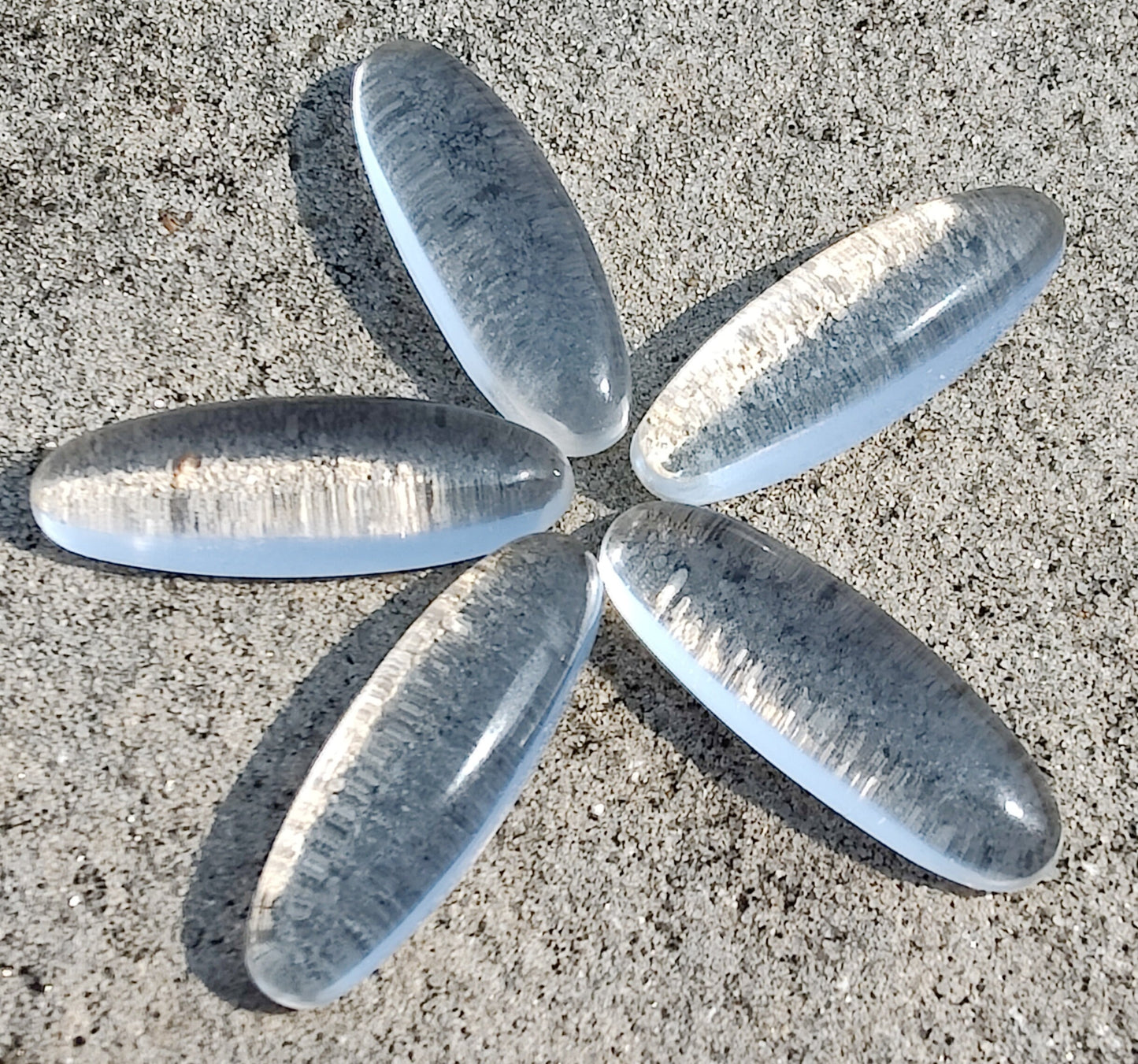 NATURAL CRYSTAL QUARTZ OVAL SHAPE CABOCHON FLAT BACK BIG OVAL SHAPE CALIBRATED GEMSTONES, ALL SIZES AVAILABLE