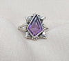 925 SOLID STERLING SILVER NATURAL AMETHYST GEMSTONE HANDMADE RING, ALL SIZES AVAILABLE