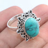 925 SOLID STERLING SILVER NATURAL TURQUOISE GEMSTONES HANDMADE RING, ALL SIZES AVAILABLE