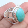 925 SOLID STERLING SILVER NATURAL TURQUOISE GEMSTONES HANDMADE RING, ALL SIZES AVAILABLE