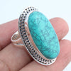 925 SOLID STERLING SILVER NATURAL TURQUOISE GEMSTONES HANDMADE RING, ALL SIZES AVAILABLE