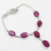 925 SOLID STERLING SILVER NATURAL RUBY HANDMADE NECKLACE,18 INCHES