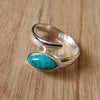 925 SOLID STERLING SILVER NATURAL TURQUOISE GEMSTONES HANDMADE RING, ALL SIZES AVAILABLE