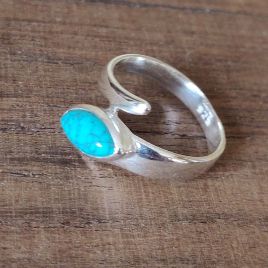 925 SOLID STERLING SILVER NATURAL TURQUOISE GEMSTONES HANDMADE RING, ALL SIZES AVAILABLE