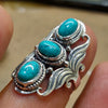 925 SOLID STERLING SILVER NATURAL TURQUOISE GEMSTONES HANDMADE RING, ALL SIZES AVAILABLE