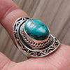 925 SOLID STERLING SILVER NATURAL TURQUOISE GEMSTONES HANDMADE RING, ALL SIZES AVAILABLE
