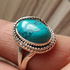925 SOLID STERLING SILVER NATURAL TURQUOISE GEMSTONES HANDMADE RING, ALL SIZES AVAILABLE