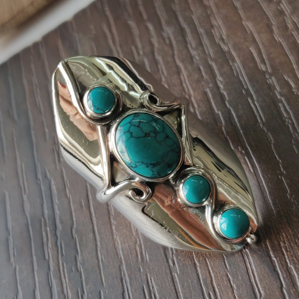 925 SOLID STERLING SILVER NATURAL TURQUOISE GEMSTONES HANDMADE RING, ALL SIZES AVAILABLE