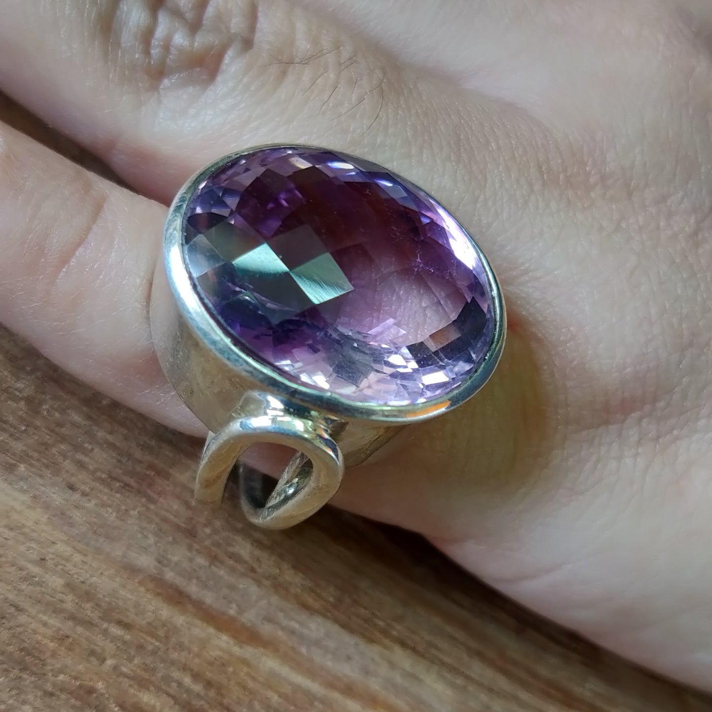 925 SOLID STERLING SILVER NATURAL PURPLE AMETHYST GEMSTONES HANDMADE RING, ALL SIZES AVAILABLE