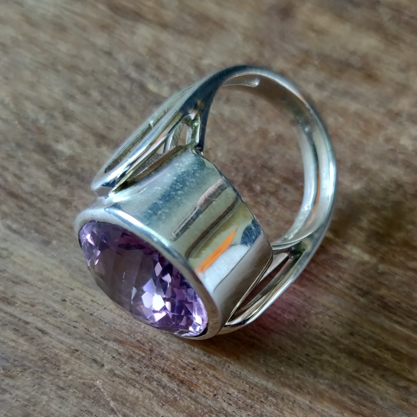 925 SOLID STERLING SILVER NATURAL PURPLE AMETHYST GEMSTONES HANDMADE RING, ALL SIZES AVAILABLE