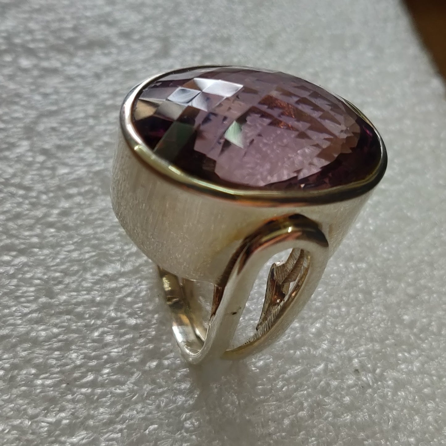 925 SOLID STERLING SILVER NATURAL PURPLE AMETHYST GEMSTONES HANDMADE RING, ALL SIZES AVAILABLE