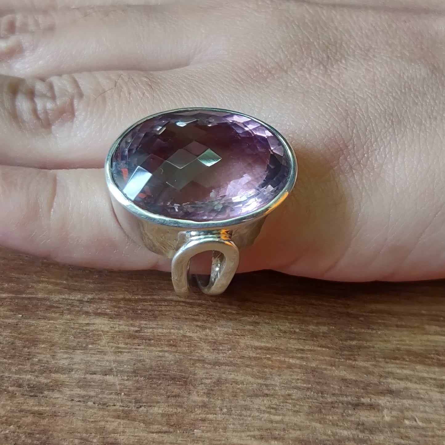 925 SOLID STERLING SILVER NATURAL PURPLE AMETHYST GEMSTONES HANDMADE RING, ALL SIZES AVAILABLE