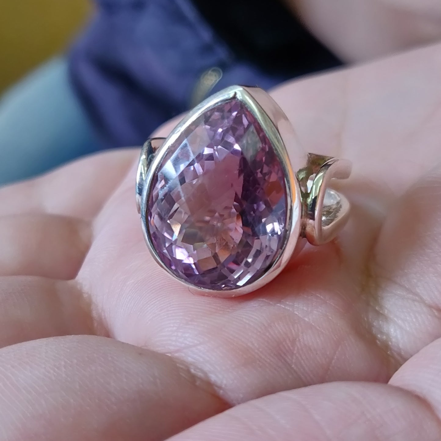 925 SOLID STERLING SILVER NATURAL PURPLE AMETHYST GEMSTONES HANDMADE RING, ALL SIZES AVAILABLE