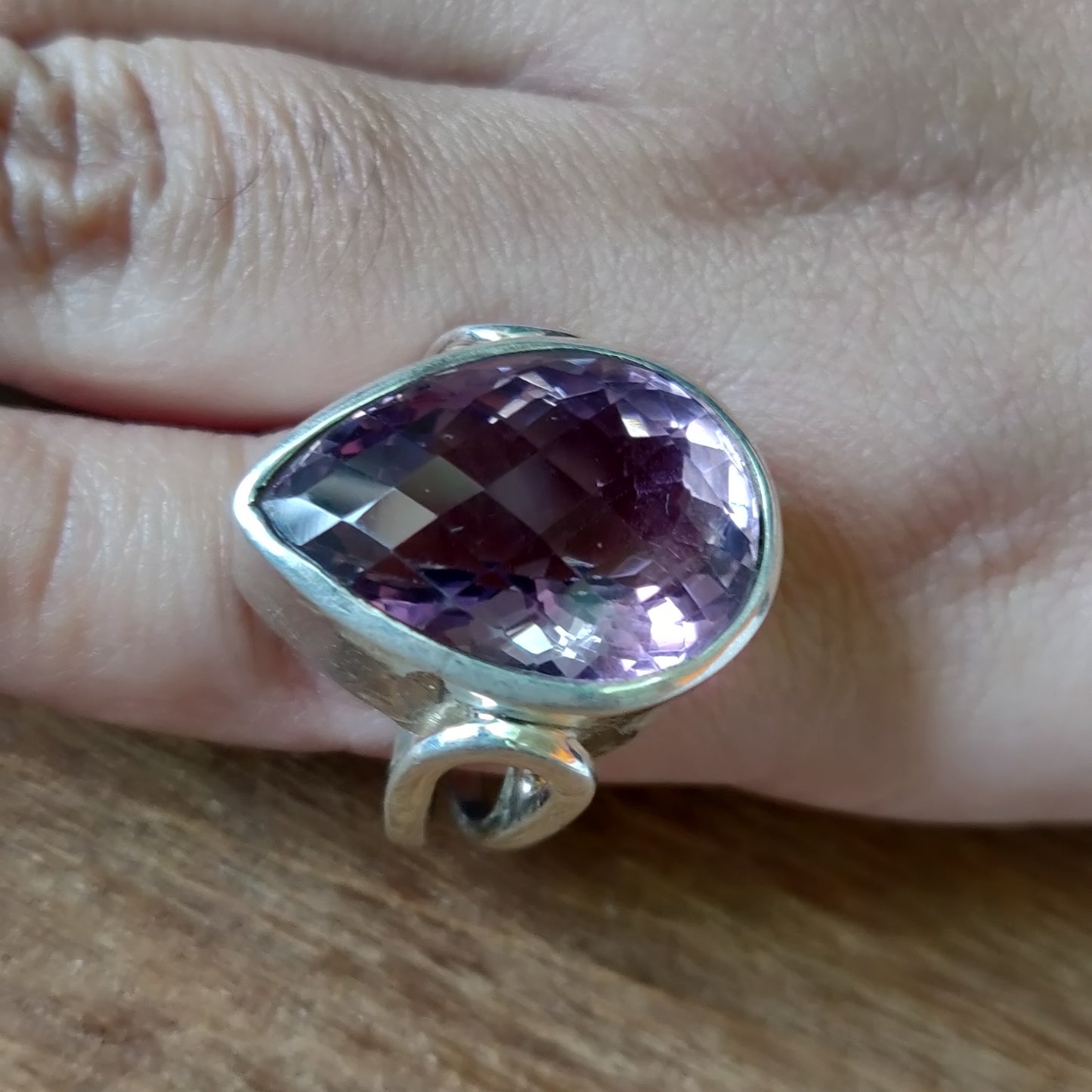 925 SOLID STERLING SILVER NATURAL PURPLE AMETHYST GEMSTONES HANDMADE RING, ALL SIZES AVAILABLE
