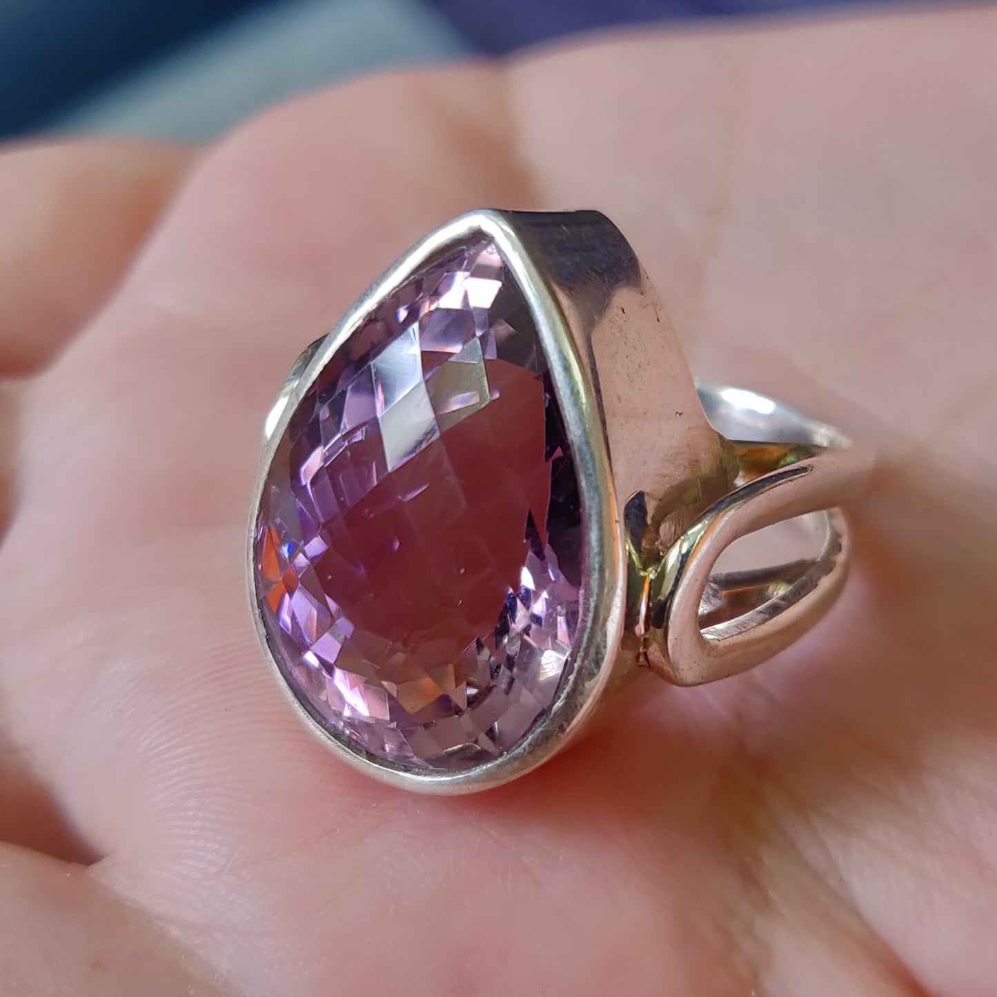 925 SOLID STERLING SILVER NATURAL PURPLE AMETHYST GEMSTONES HANDMADE RING, ALL SIZES AVAILABLE