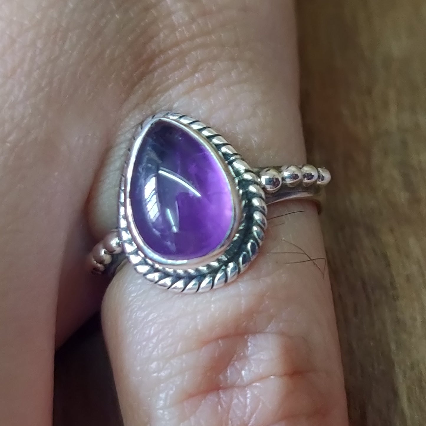 925 SOLID STERLING SILVER NATURAL PURPLE AMETHYST GEMSTONES HANDMADE RING, ALL SIZES AVAILABLE