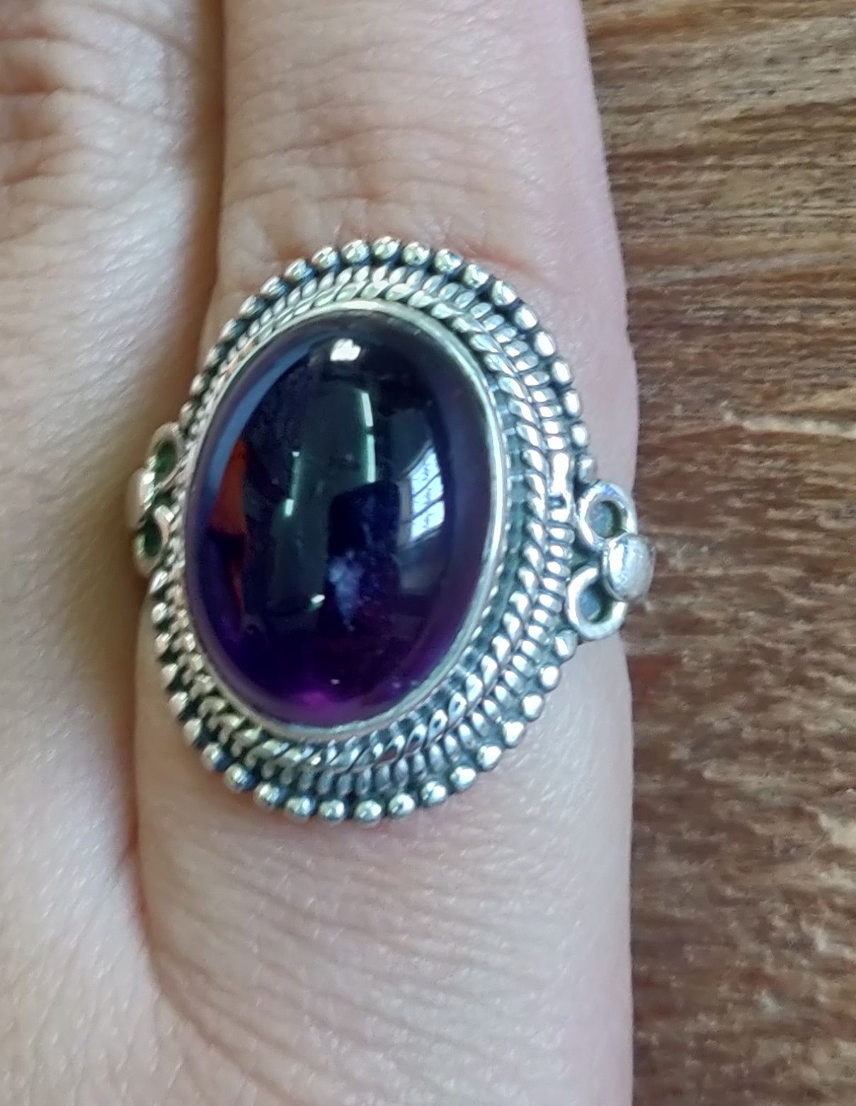 925 SOLID STERLING SILVER NATURAL PURPLE AMETHYST GEMSTONES HANDMADE RING, ALL SIZES AVAILABLE