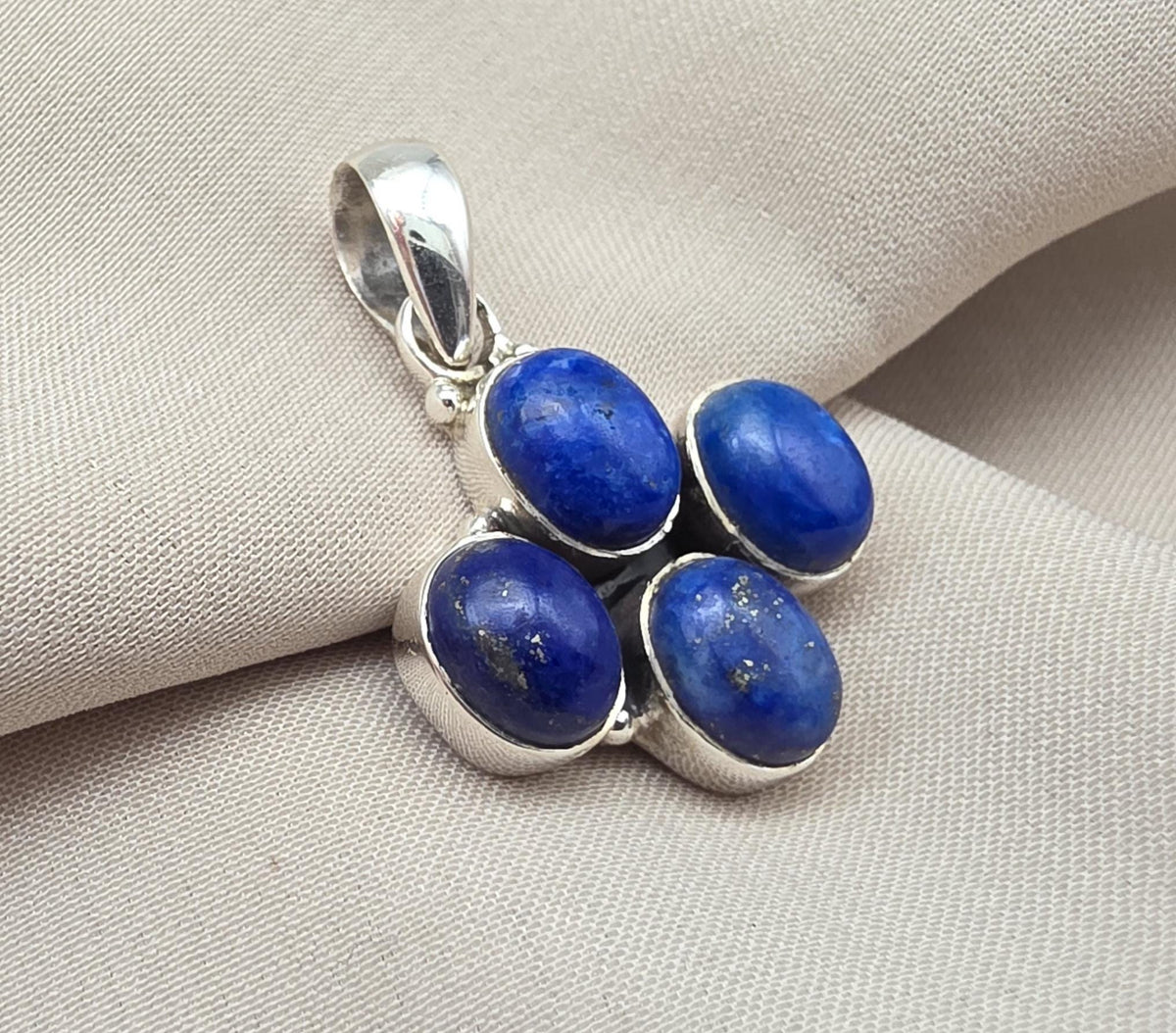 Lapis Lazuli Pendant 925 Sterling Silver Pendant, Handmade Blue Gemstone Jewelry, Gift for Her