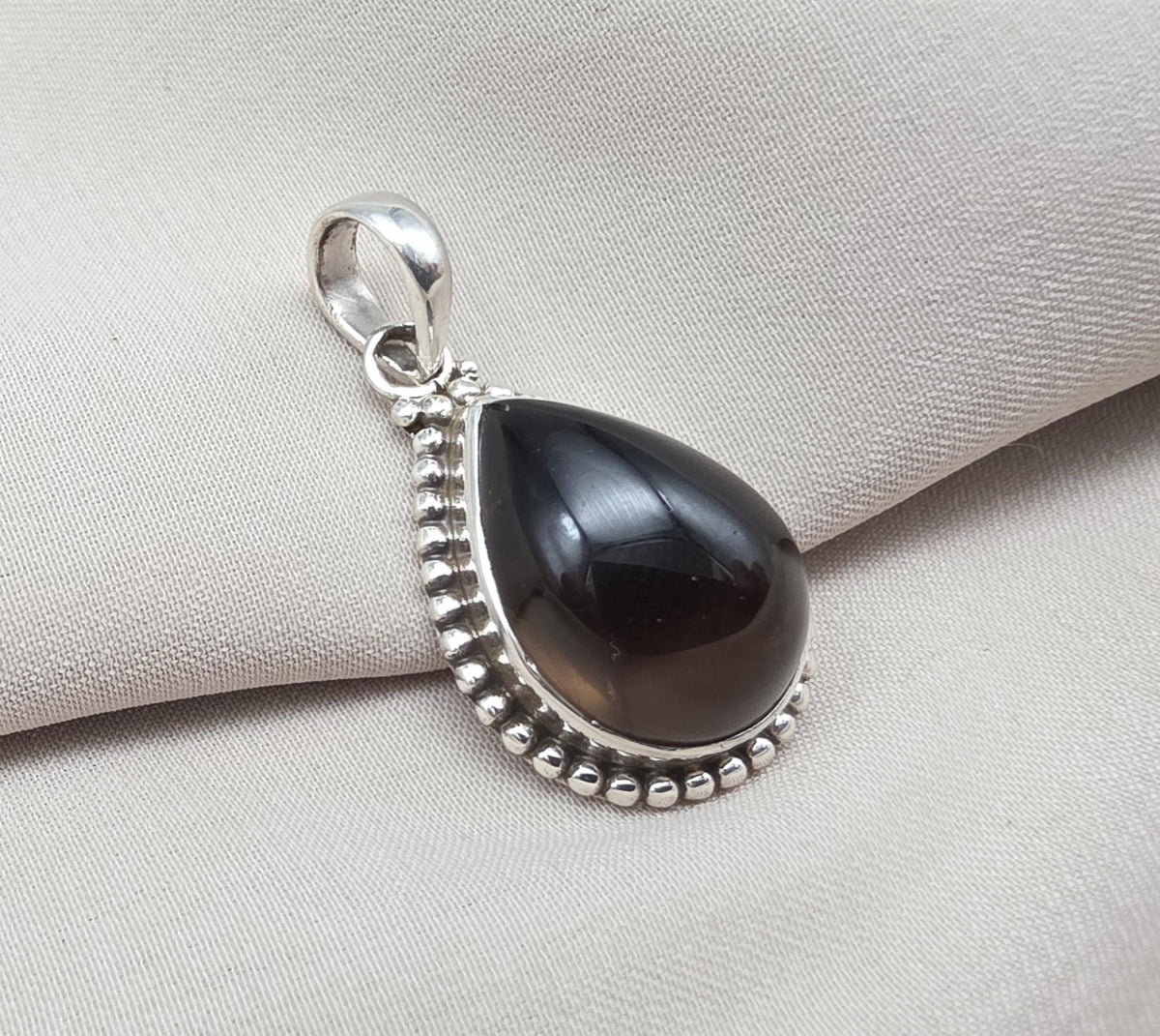 Smoky Quartz Pendant: 925 Sterling Silver November Birthstone Necklace Healing Gemstone Jewelry