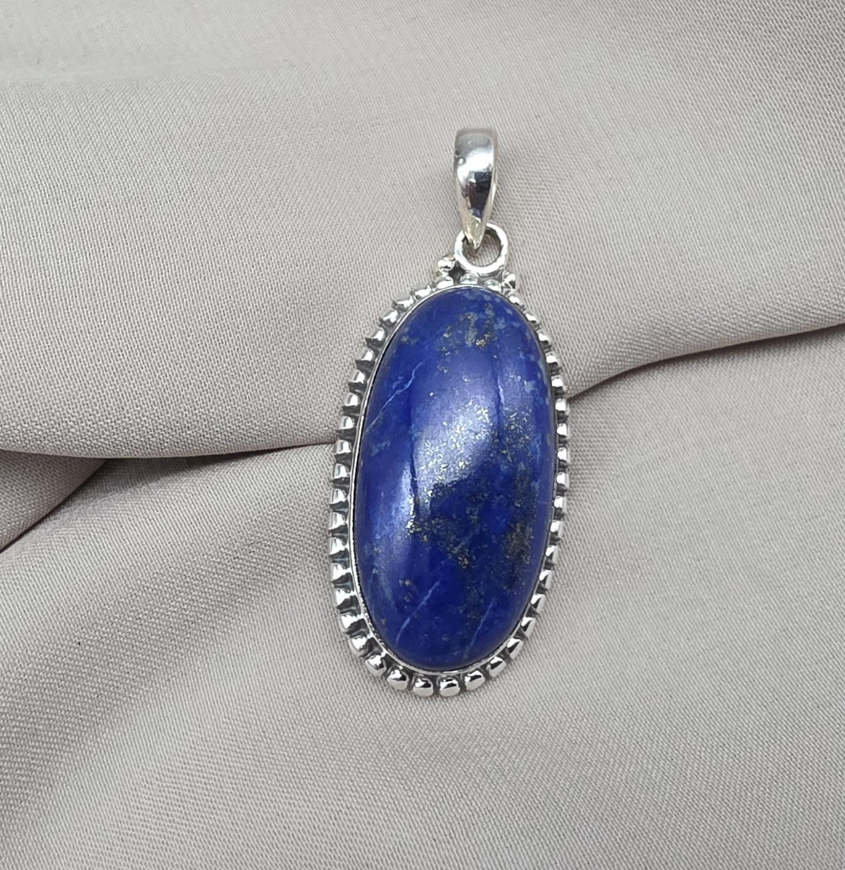 Lapis Lazuli Pendant 925 Sterling Silver September Birthstone Necklace Boho Jewelry Handmade Pendant