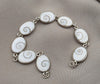 925 Silver Shiva Eye Bracelet Shell Bracelet Spiritual Protection Handmade Jewelry Gift for Her