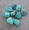 AAA+ Quality Natural Tibetan Turquoise Teardrop Shape Cabochon Flat Back Calibrated Pear Shape Wholesale Gemstones, All Sizes Available