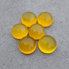 AAA+ Quality Natural Mango Chalcedony Round Shape Cabochon Flat Back Calibrated Wholesale Gemstones, All Sizes Available
