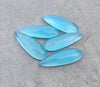 AAA+ Quality Natural Blue Chalcedony Big Pear Shape Cabochon Flat Back Calibrated Tear Drop Shape Wholesale Gemstones, All Sizes Available