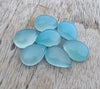 AAA+ Quality Natural Blue Chalcedony Teardrop Shape Cabochon Flat Back Calibrated Pear Shape Wholesale Gemstones, All Sizes Available