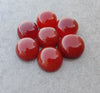 AAA+ Quality Natural Red Onyx Round Shape Cabochon Flat Back Calibrated Wholesale Gemstones, All Sizes Available