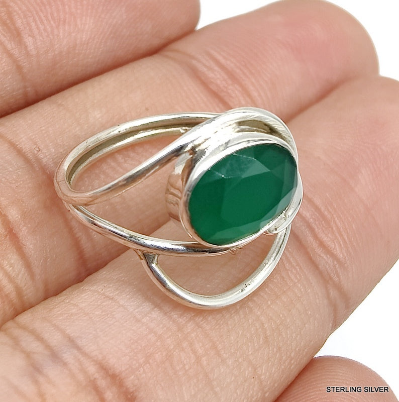 925 SOLID STERLING SILVER NATURAL GEMSTONES HANDMADE SMALL RINGS, ALL SIZES AVAILABLE