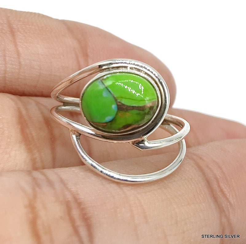 925 SOLID STERLING SILVER NATURAL GEMSTONES HANDMADE SMALL RINGS, ALL SIZES AVAILABLE