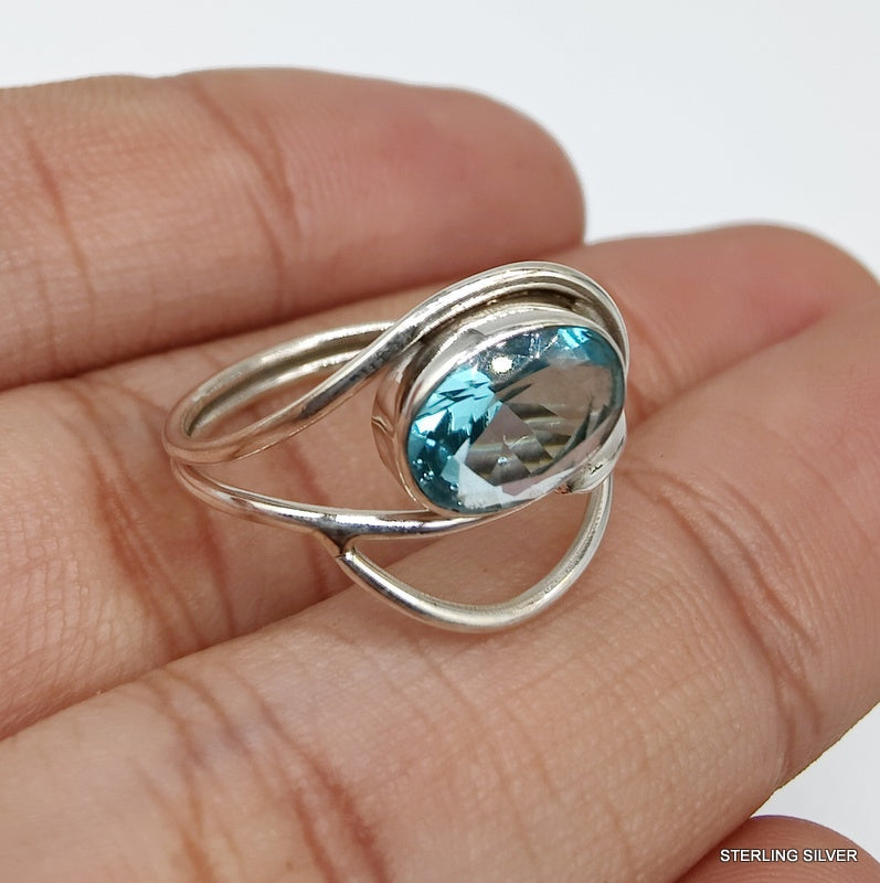 925 SOLID STERLING SILVER NATURAL GEMSTONES HANDMADE SMALL RINGS, ALL SIZES AVAILABLE