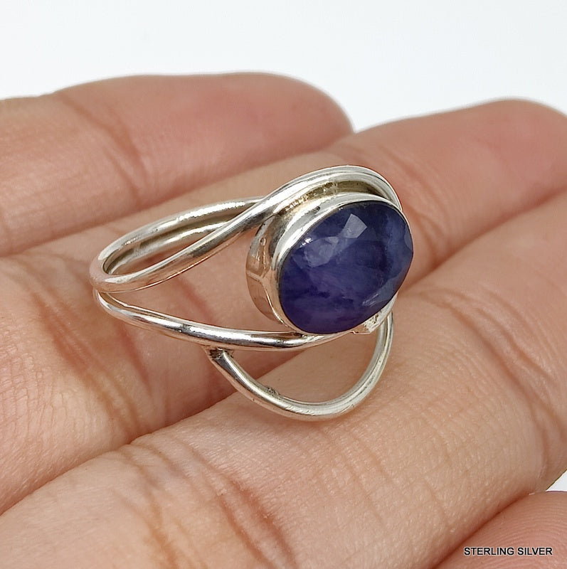 925 SOLID STERLING SILVER NATURAL GEMSTONES HANDMADE SMALL RINGS, ALL SIZES AVAILABLE