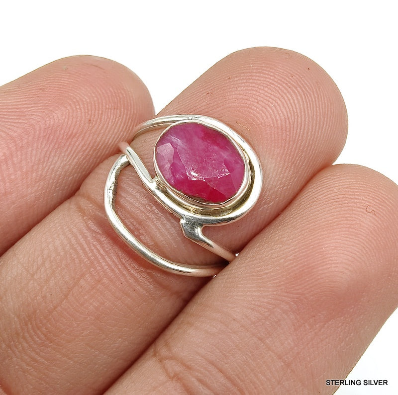 925 SOLID STERLING SILVER NATURAL GEMSTONES HANDMADE SMALL RINGS, ALL SIZES AVAILABLE