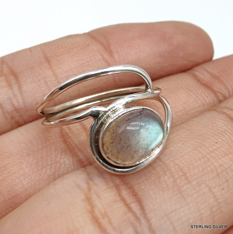 925 SOLID STERLING SILVER NATURAL GEMSTONES HANDMADE SMALL RINGS, ALL SIZES AVAILABLE