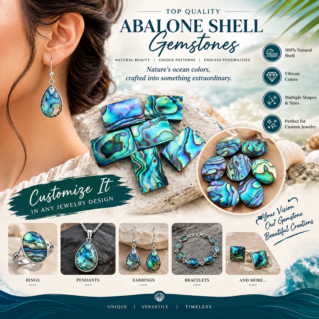 Top Quality Abalone Shell Gemstones – Nature’s Beauty for Custom Jewelry