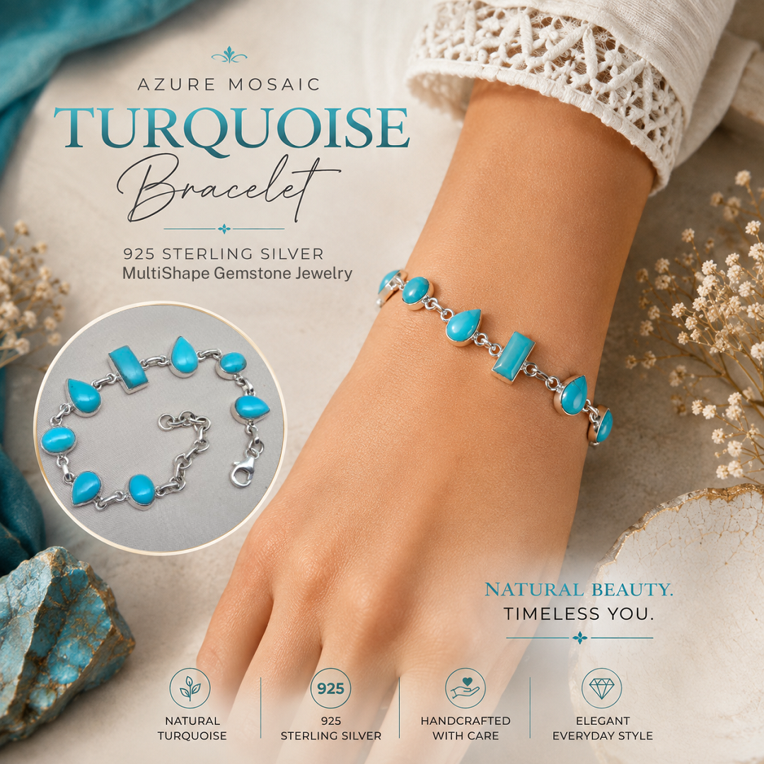 Azure Turquoise Bracelet – A Touch of Natural Color