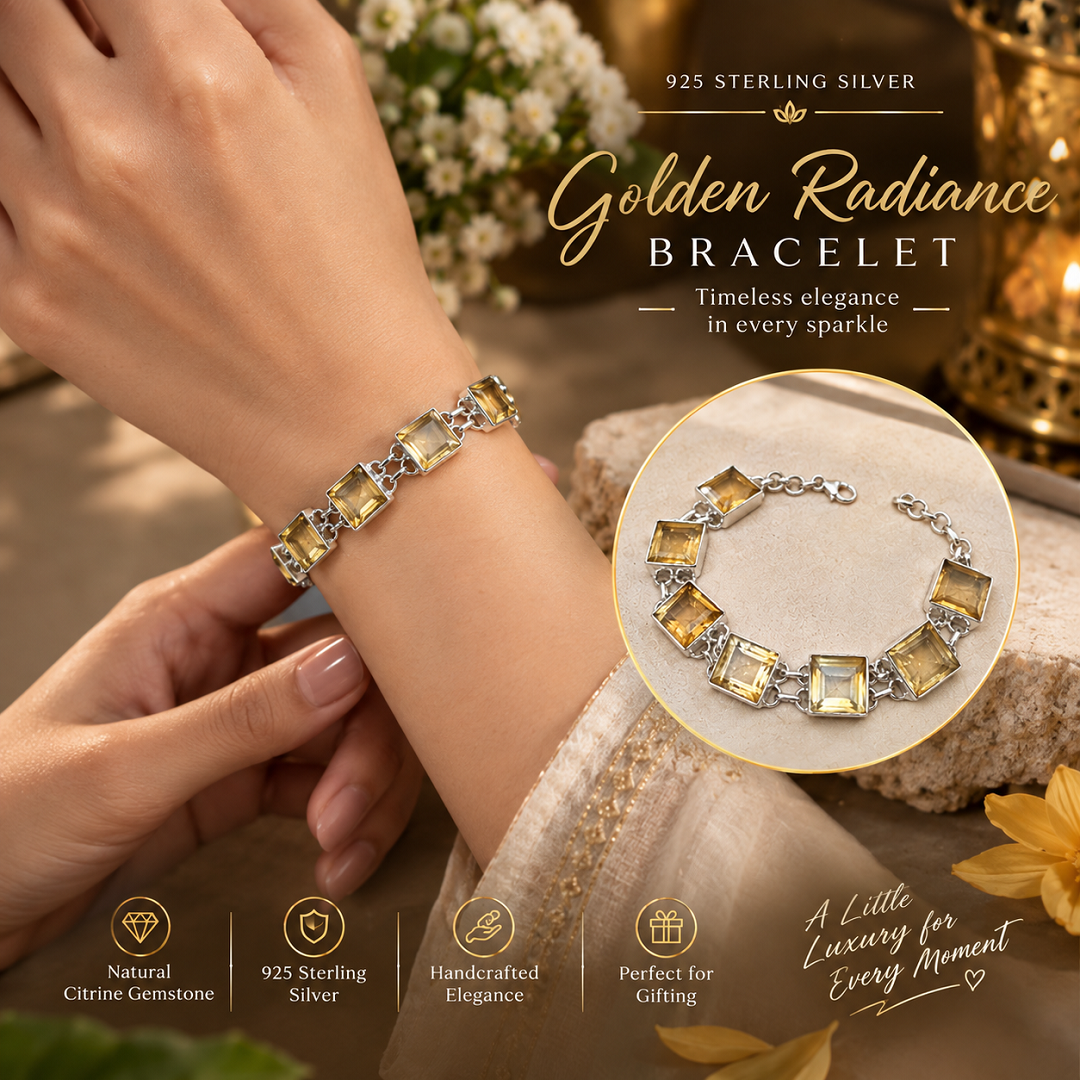 Golden Radiance Bracelet: Timeless Elegance in 925 Sterling Silver