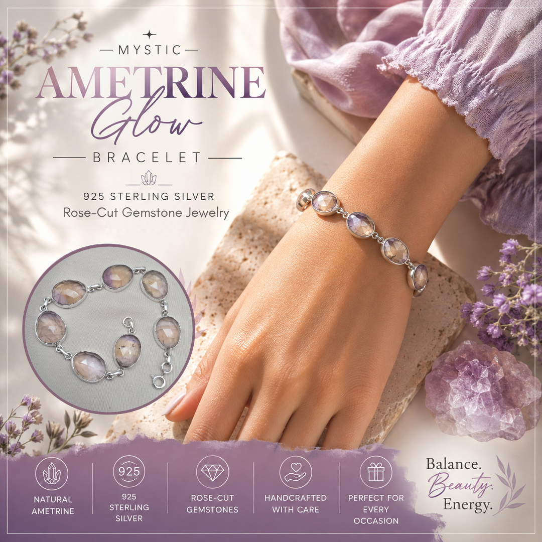 Mystic Ametrine Glow Bracelet – A Touch of Natural Elegance
