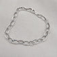 Handmade Sterling Silver Oval Link Bracelet: Minimalist Unisex Jewelry