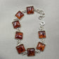 925 Sterling Silver Cognac Amber Bracelet Handmade Gemstone Jewelry Gift for Women