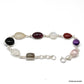 925 SOLID STERLING SILVER NATURAL GEMSTONES HANDMADE BRACELET,8 INCHES