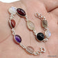 925 SOLID STERLING SILVER NATURAL GEMSTONES HANDMADE BRACELET,8 INCHES