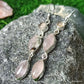 925 SOLID STERLING SILVER NATURAL ROSE QUARTZ GEMSTONE HOOK EARRING