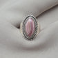 Rhodochrosite 925 Sterling Silver Ring Marquise Gemstone Boho Statement Ring Crystal Jewelry