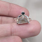 Mother of Pearl Doublet  Ring 925 Sterling Silver Dual Stone Moss Agate Statement Ring