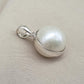 Pearl Pendant 925 Sterling Silver Oval Dome Natural Gemstone Minimal Pendant Handmade Jewelry Gift