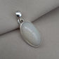Natural White Opal Cabochon Pendant 925 Sterling Silver Handmade Oval Gemstone Jewelry Gifts